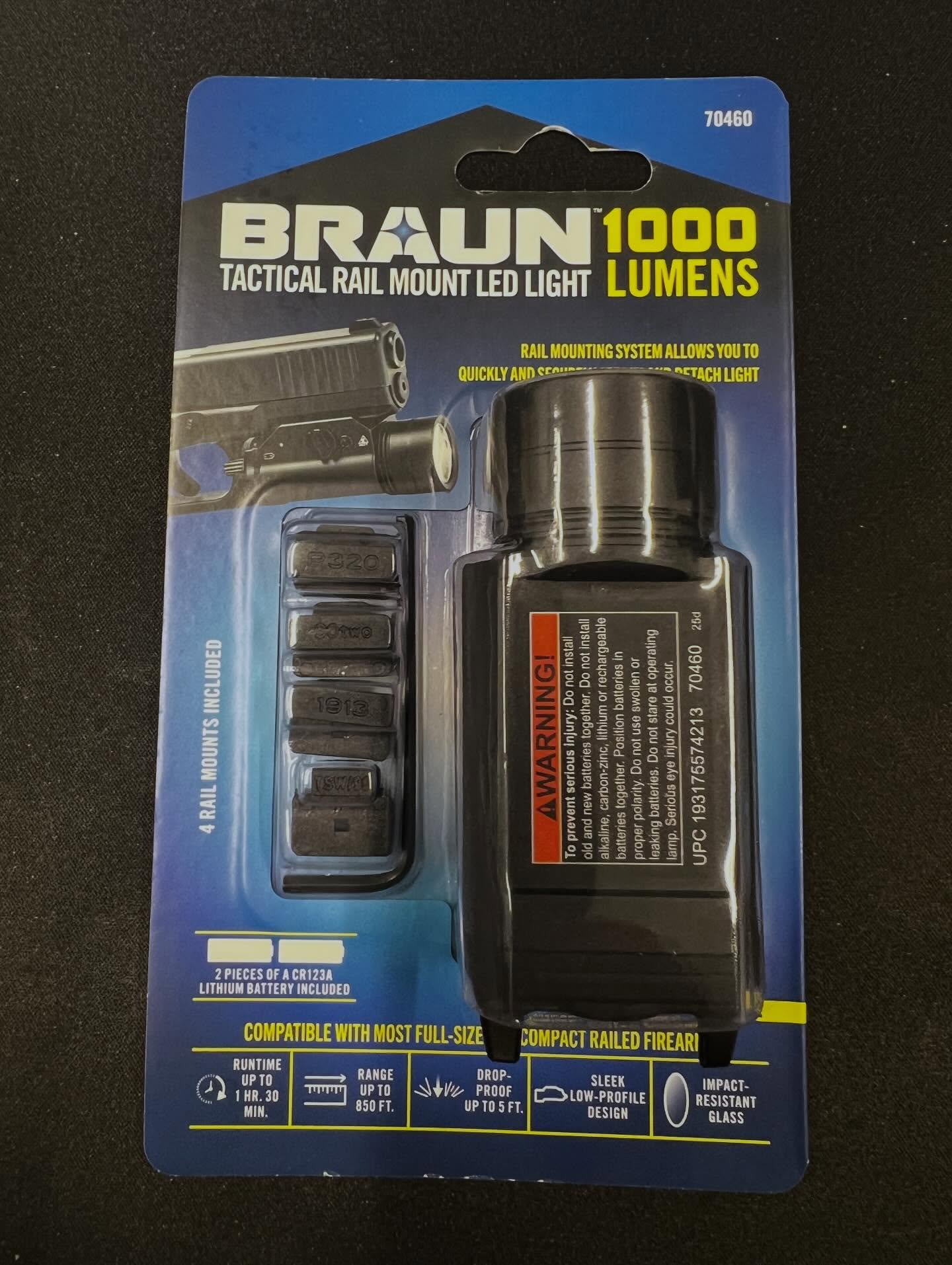 Finally got my hands on the elusive Braun 1000lm weapon light. Look for the review on our channel soon. 
#braun #1000lm #weapon #weaponlight #streamlight #tlr1000 #clone #glock #gun #firearm